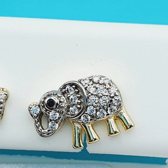 "14K Gold Plated 925 Sterling Silver CZ Beautiful Earrings for Women, 1USPAR4148 - Picture 7 of 11